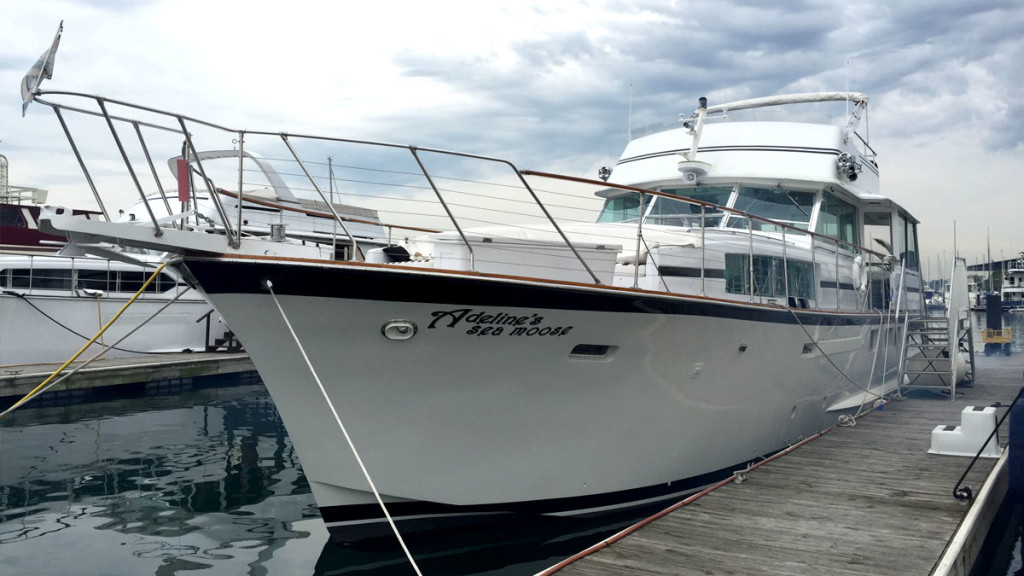 pier docked luxury yacht rental